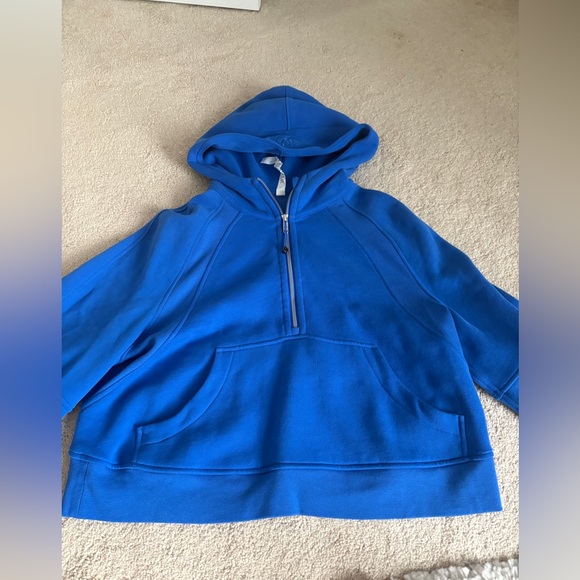 lululemon athletica Other - BLUE LULULEMON Scuba Half zip hoodie. Size medium/large, good as new!